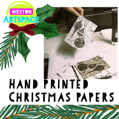 Christmas at the Cabin - Hand Printed Christmas Papers