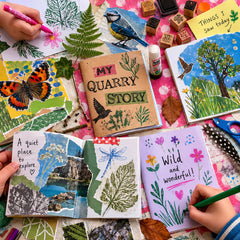 Nature story zine making